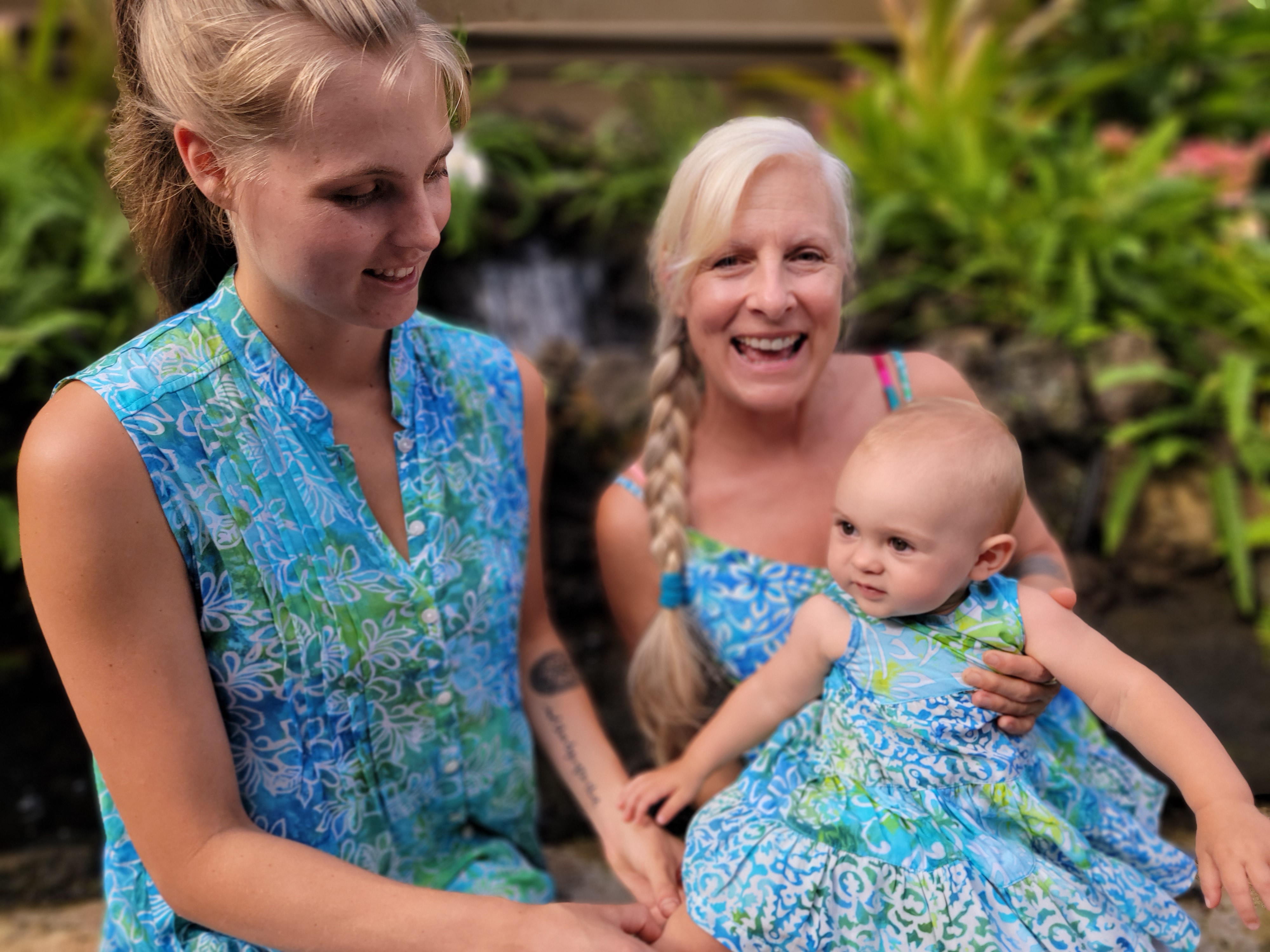 My mom, sister, and Lily -- all at a concert in matching outfits