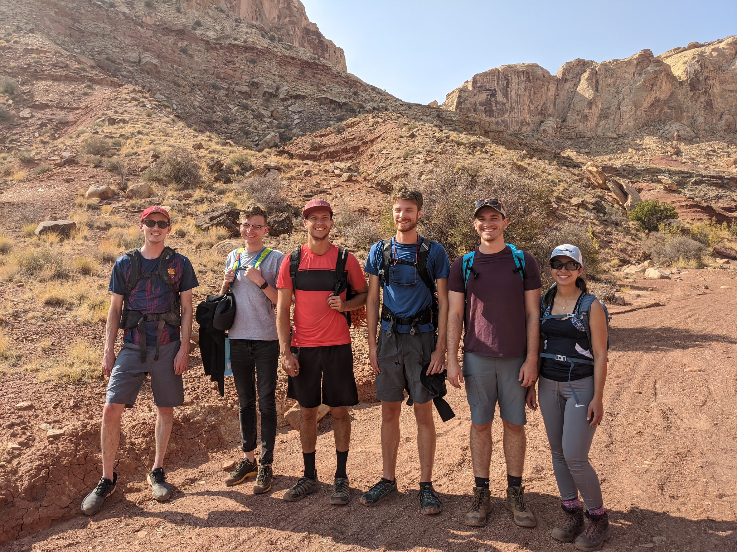 The day one canyoneering group