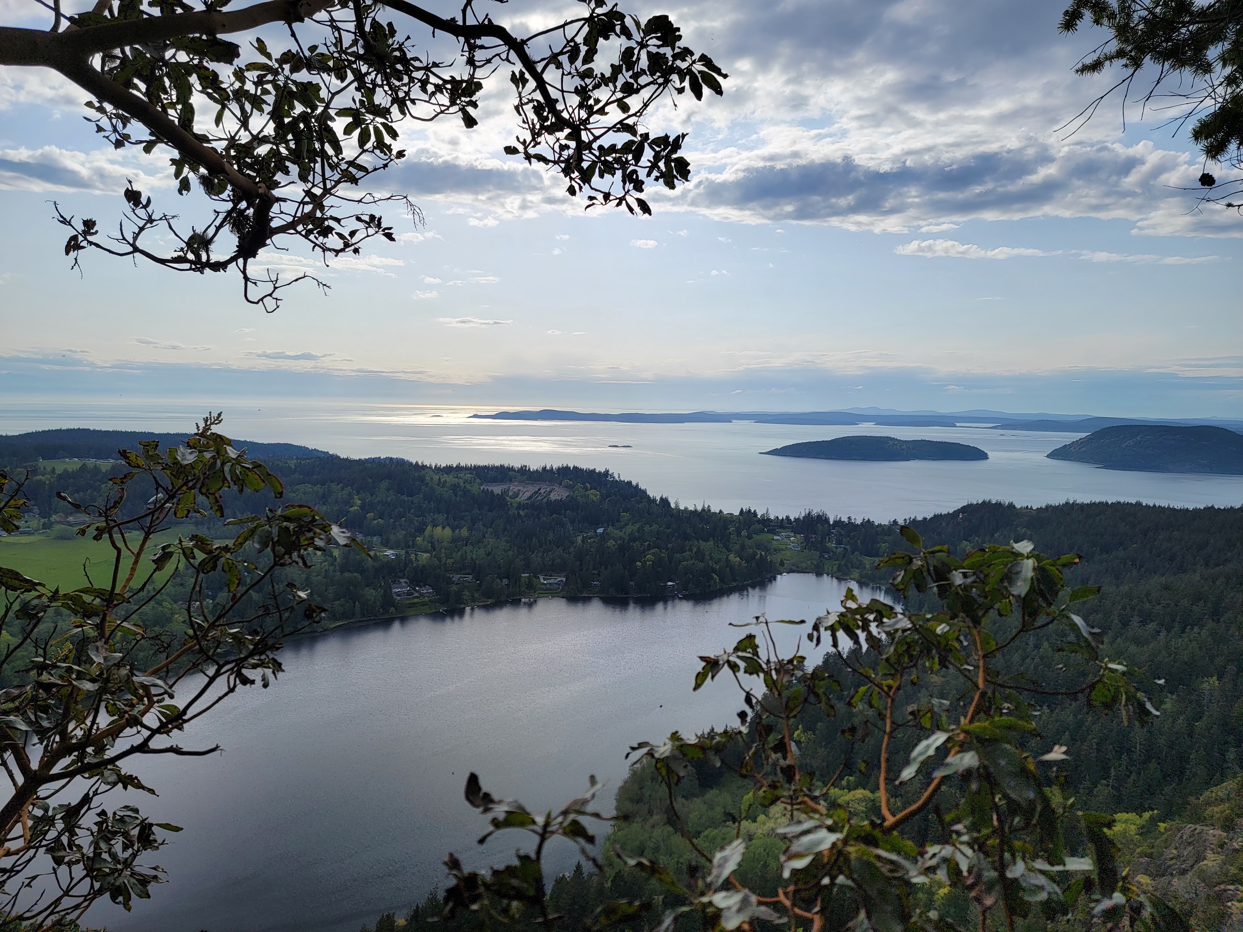 Mattie, her brother + GF and I went climbing a little ways out along the sound.