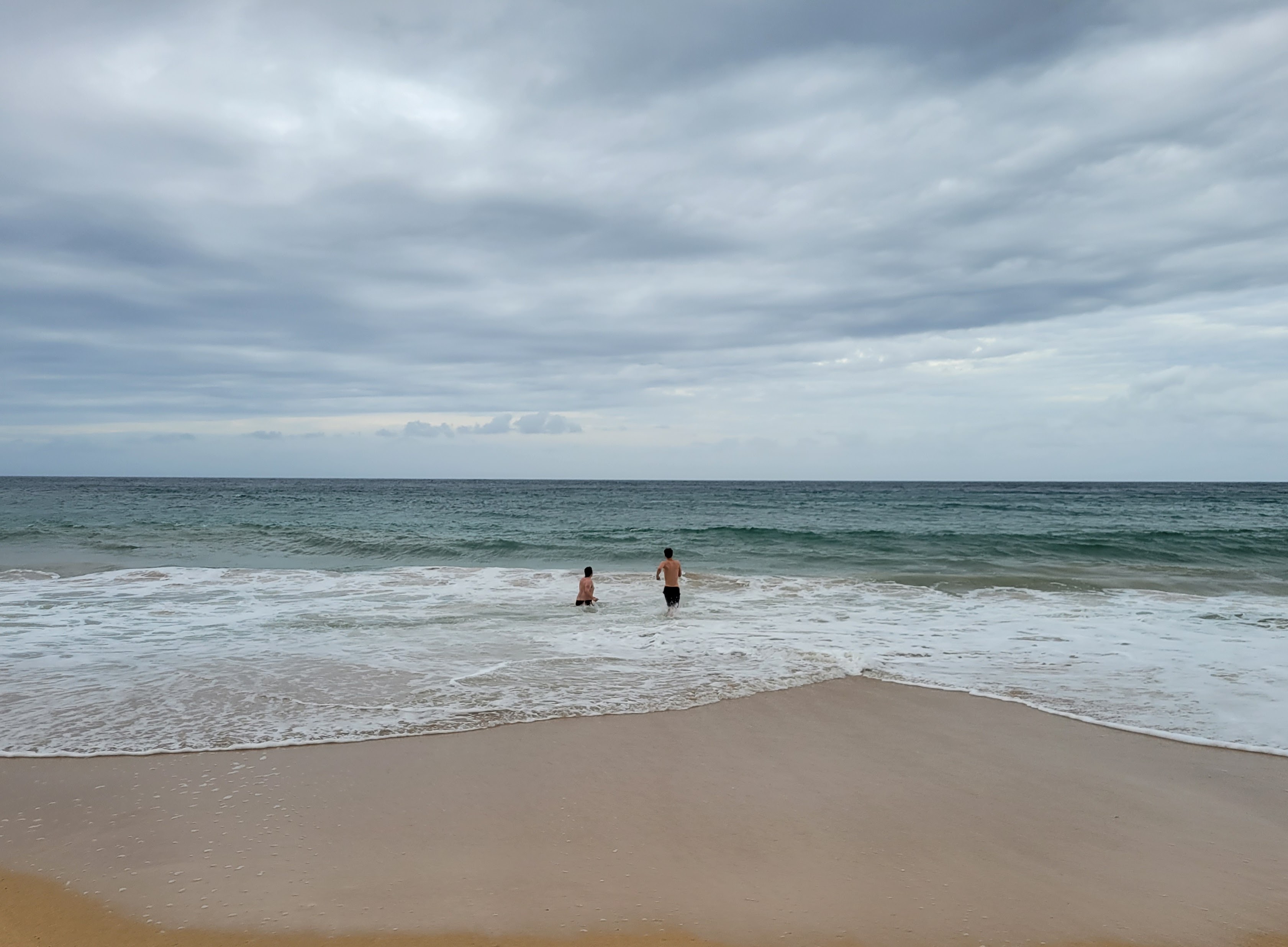 So of course the first thing we did was jump in the ocean.