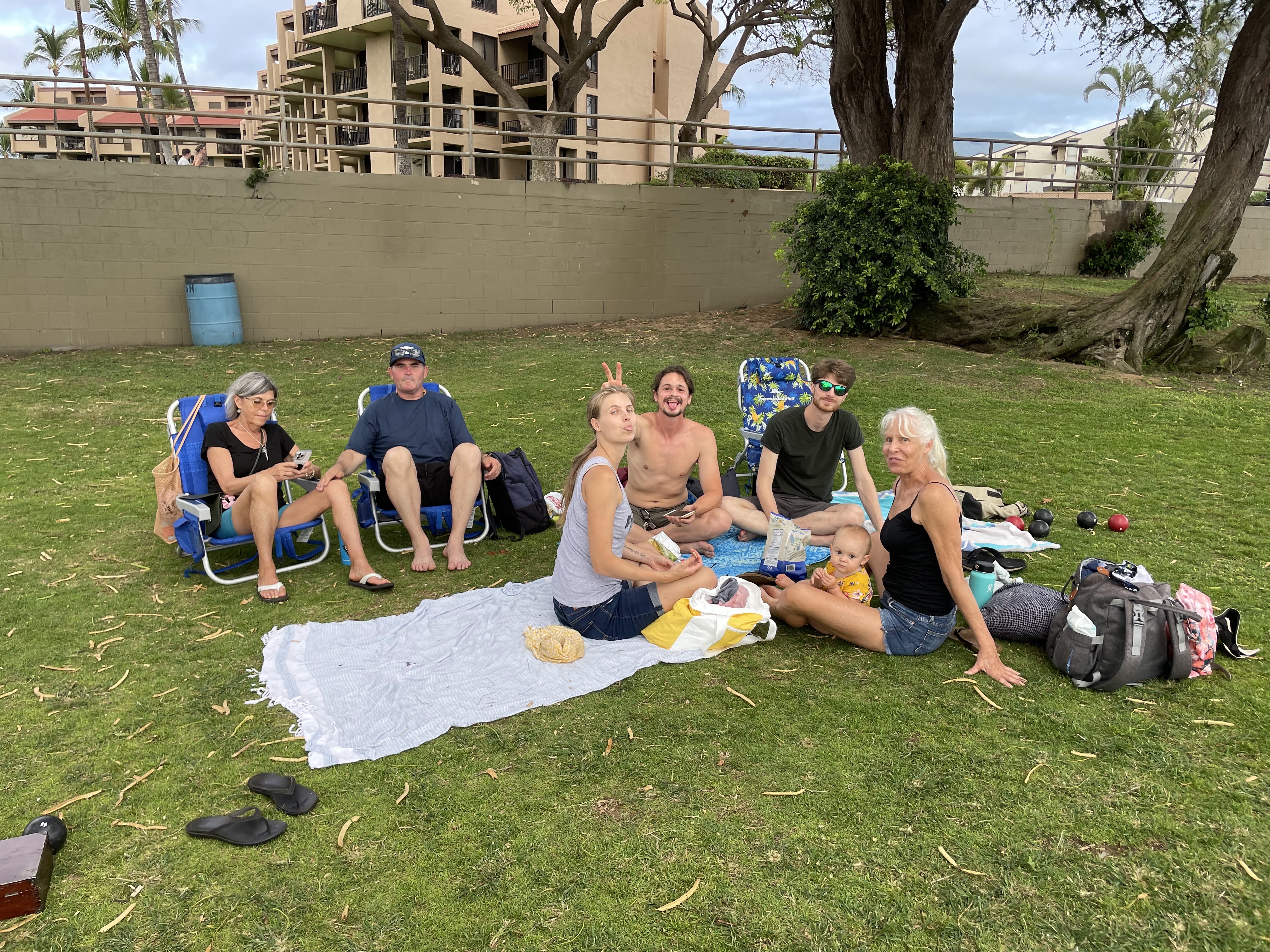Picnic with Mike, Ali, River, Paige, Meghan, Lily, and my mom, although I think my mom took the picture, so she's not in it