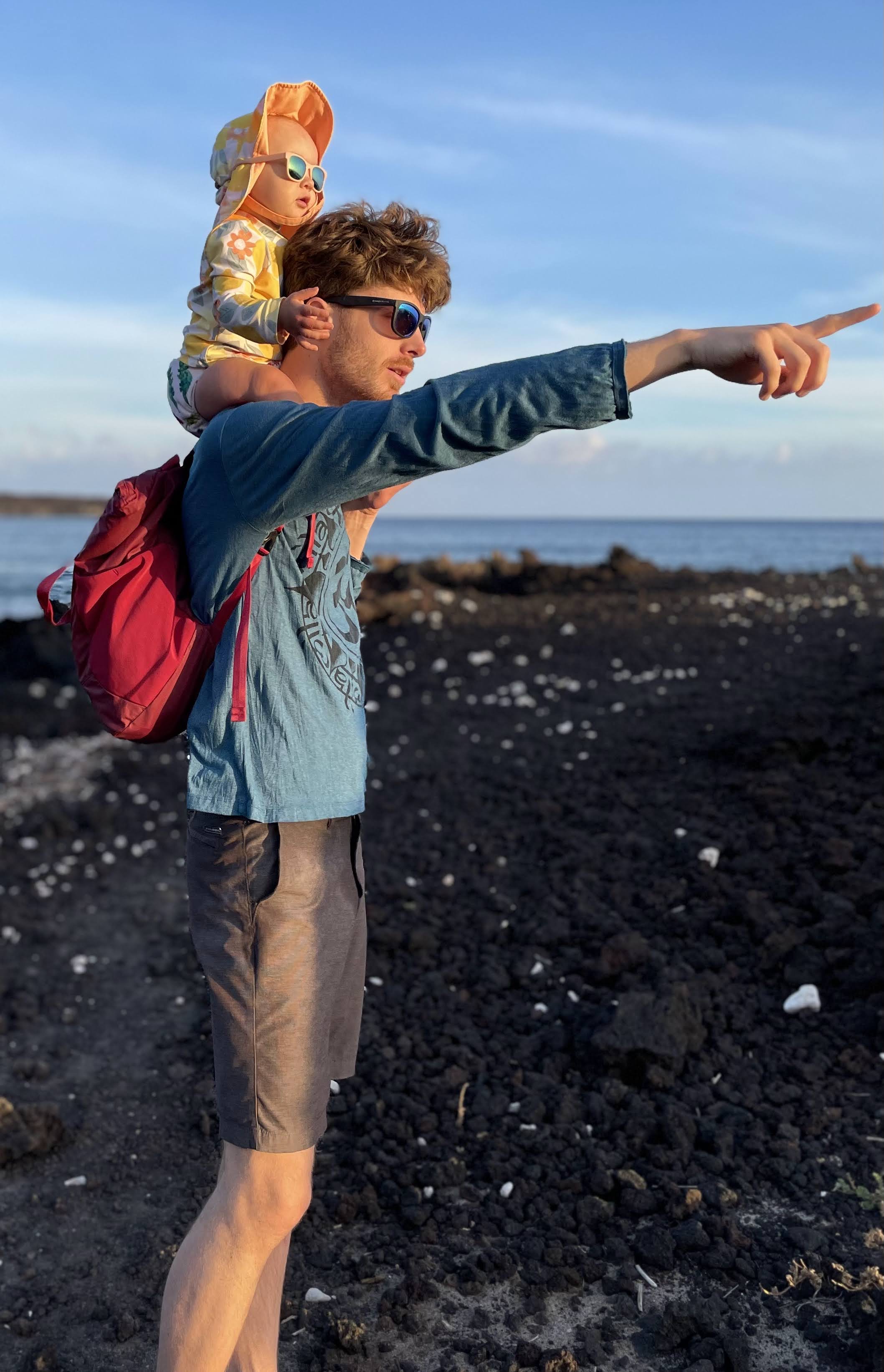Lily looking swag riding on my shoulders