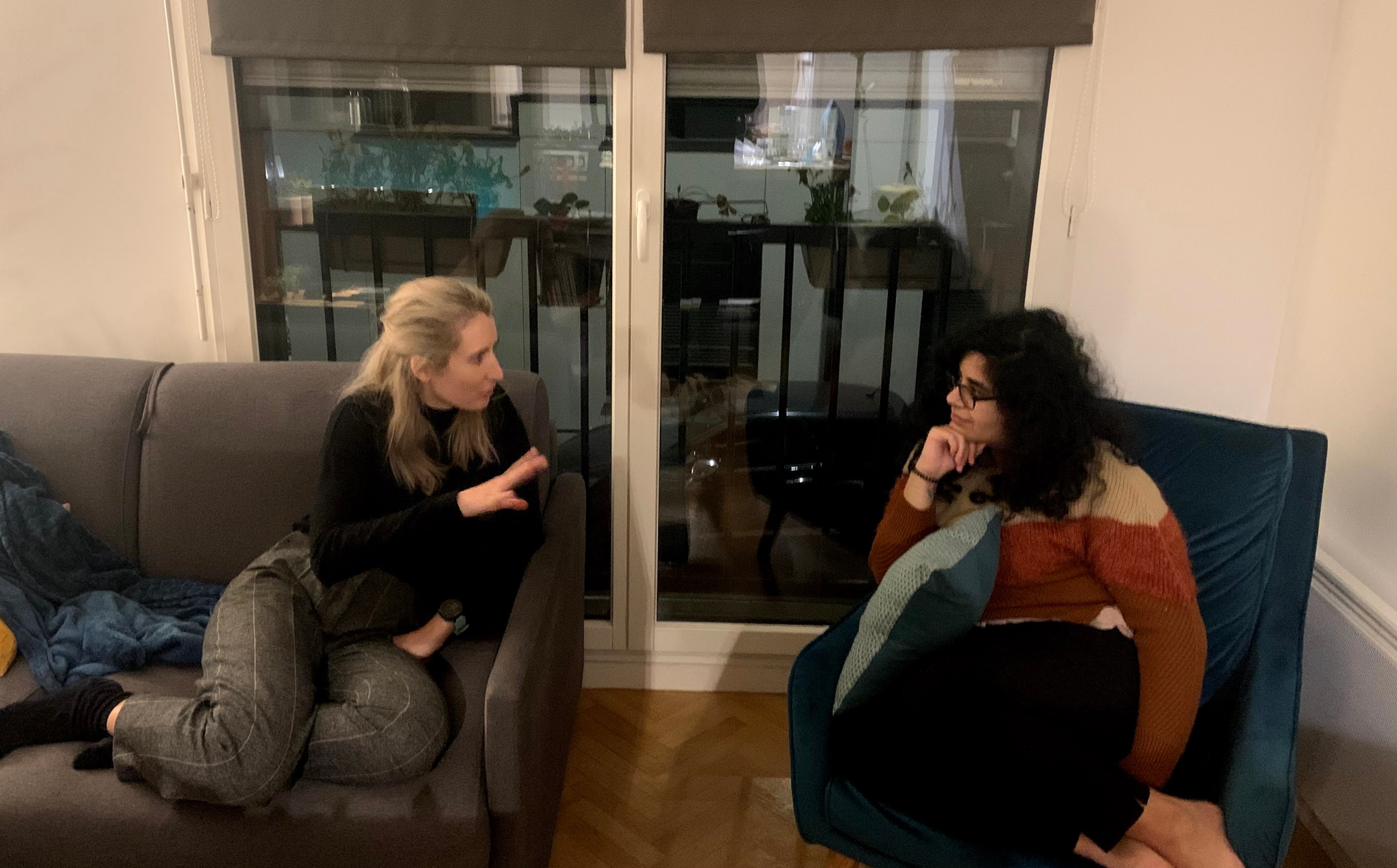 Nelly and Lydia talking