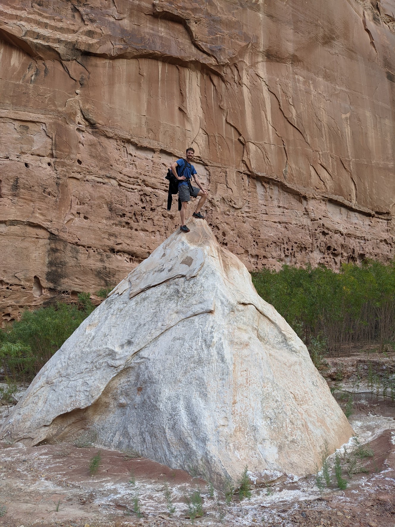 Me standing on a pyramid rock
